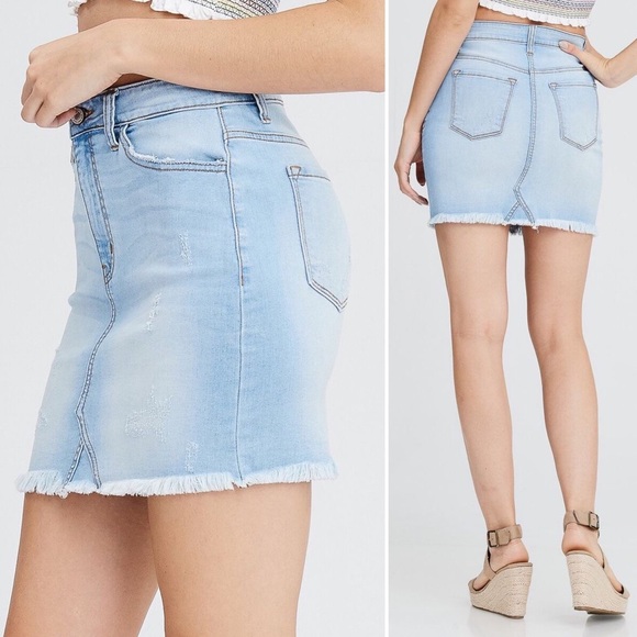 KanCan | Lorena Distressed Denim Skirt - Picture 7 of 7